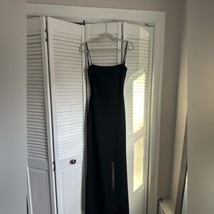 Windsor Black Spaghetti Strap Maxi Dress